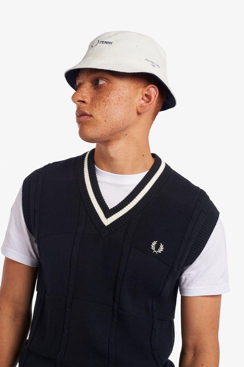 Black Fred Perry Cable Knit Tank Men's Knitwear | PH 1281OKIR